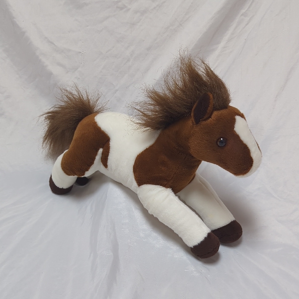 Aurora Brown & White 16" Paint Pony Horse Plush Stuffed Animal BeanBag Body 2023